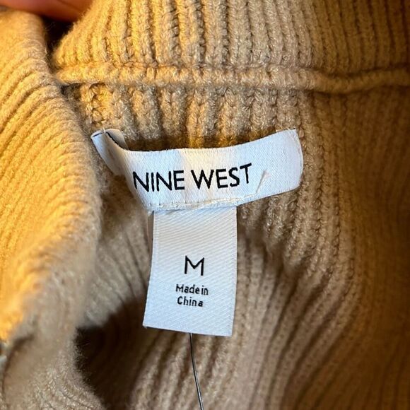 Nine West Sequin Embellished Half‎ Zip Sweater Pullover - Picture 3 of 5